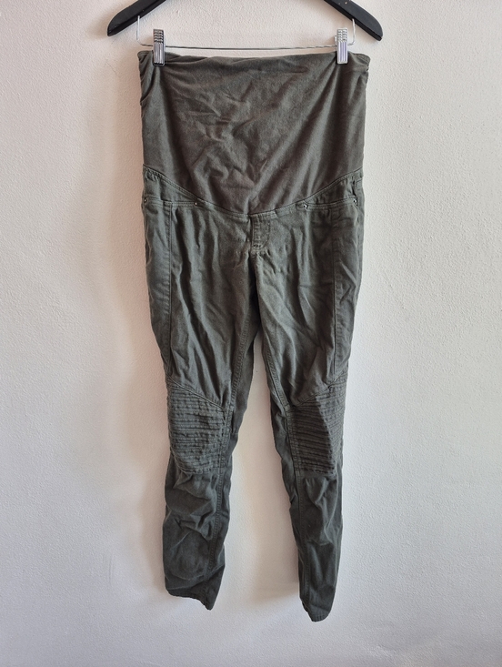 H&M Pants - Olive Green Moto Style Materinty Pants By H&M Size 10